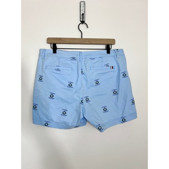 Tommy Hilfiger Light Blue Embroidered Logo Shorts Women’s 12 - Picture 4 of 7
